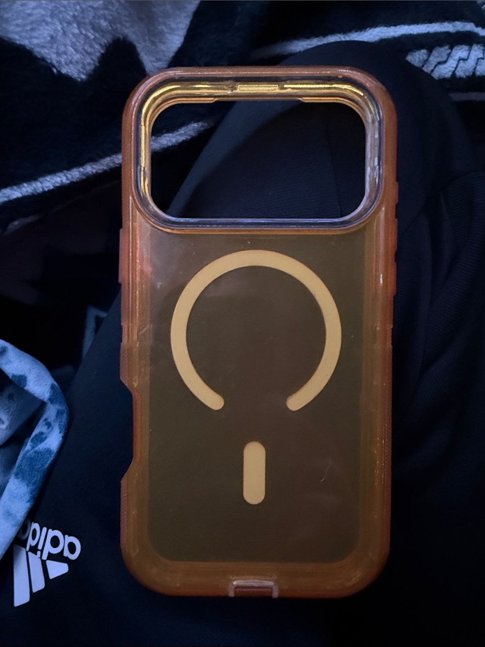 adidas Orange Transparent MagSafe-Style Protective Phone Case
